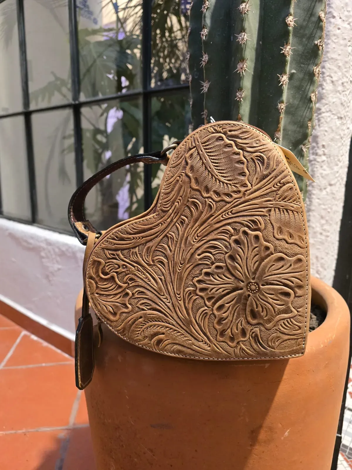 Mexia — Bolsa con diseño corazón — Hecho a mano en México — ideal para uso diario